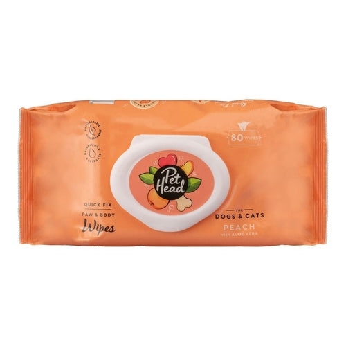 Lingettes Pet Head Aloe Vera Pêche pour Animal