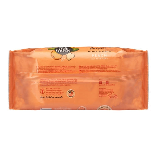 Lingettes Pet Head Aloe Vera Pêche pour Animal