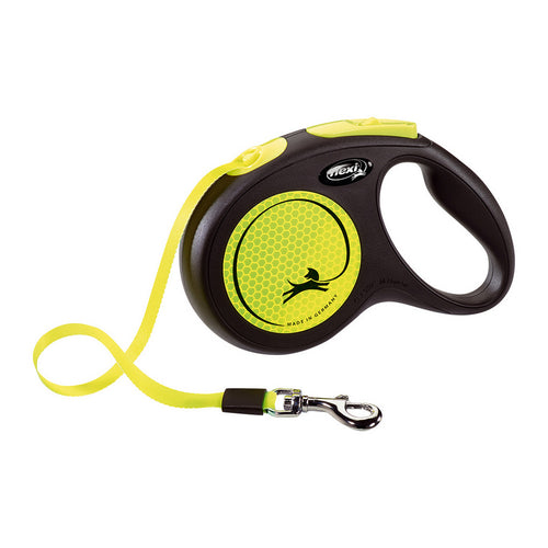 Laisse Flexi New Classic Néon 5m Taille S pour Chien