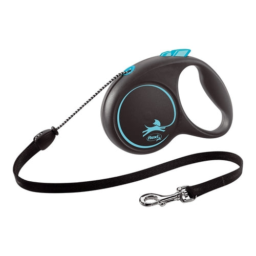 Laisse Flexi Black Design 3m Bleue Taille XS pour Chien