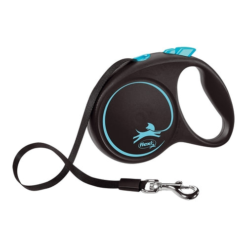 Laisse Flexi Black Design 5m Bleue Taille M pour Chien