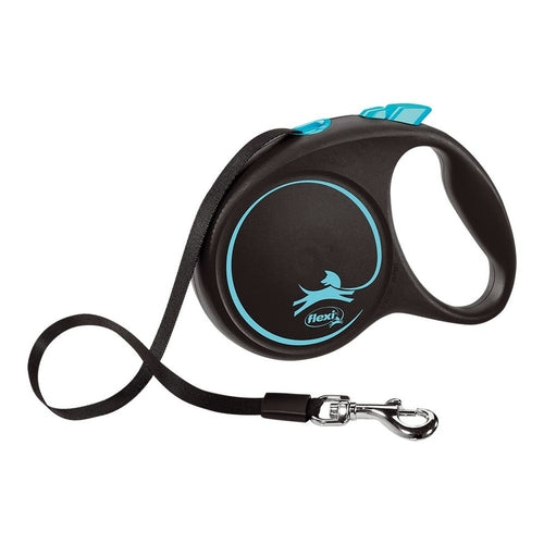 Laisse Flexi Black Design 5m Bleue Taille M pour Chien