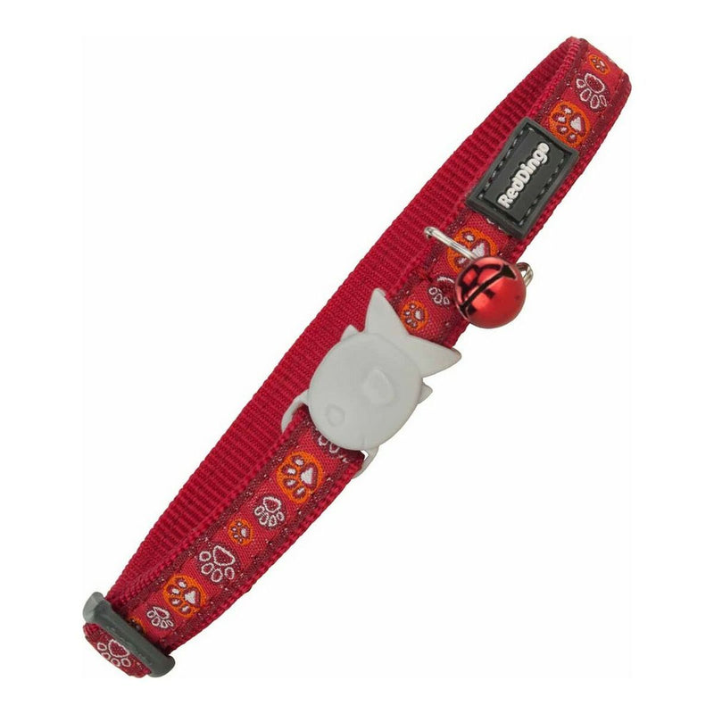 Collier Rouge à Motif Pattes pour Chat