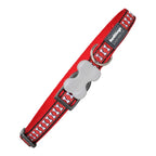 Collier Réfléchissant Red Dingo Motif Os Rouge (1,5 x 24-36 cm)